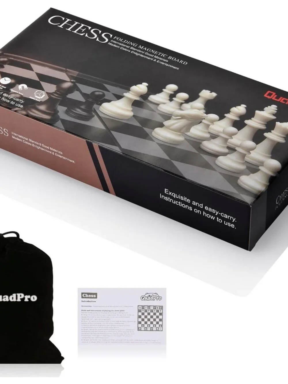 Magnetic Travel Chess Set for Kids and Adults, 9.84 Inches | Portable Folding Ch
